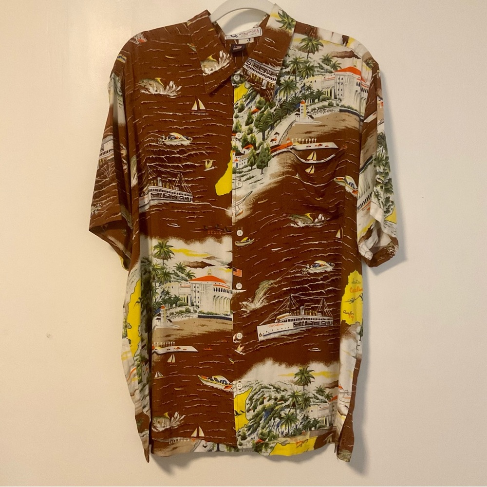 Vintage Wind And Sea Laguna Beach Hawaiian Shirt Size XL